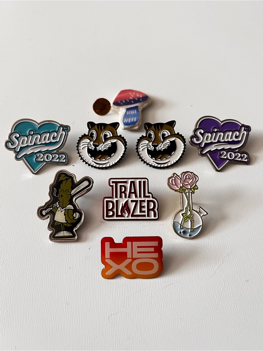 Spinach, Trailblazer, Marijuana Enamel Pin Lot